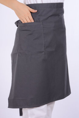Zástera do pása s vreckom - sivá - VYROBENÉ NA SLOVENSKU