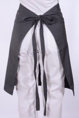 Zástera do pása s vreckom - sivá - VYROBENÉ NA SLOVENSKU