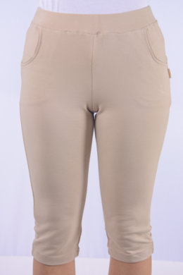 Tepláky Bortex 02 krátke - béžové - VYROBENÉ NA SLOVENSKU