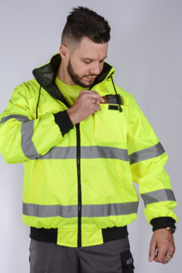 Bunda pracovná Klovela reflexná pánska- neoteplená (žltá) - VYROBENÉ NA SLOVENSKU