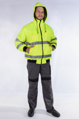 Bunda pracovná Klovela reflexná pánska- neoteplená (žltá) - VYROBENÉ NA SLOVENSKU