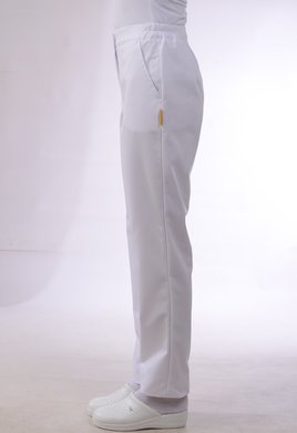 Nohavice Dáša na pevný pás - biele (zmesový materiál) VYROBENÉ NA SLOVENSKU