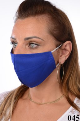 Ochranné bavlnené rúško na tvár B00-BORT. slovenský výrobok (jednovrstvové-100% bavlna) - modré 045