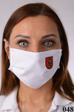 Rúško bavlnené na tvár B03-BORT (dvojvrstvové-100% bavlna) s výšivkou erb (PONÚKAME RÚŠKA S VÝŠIVKOU ERBU OBCÍ A MIEST) 048 - VYROBENÉ NA SLOVENSKU