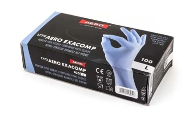Jednorázové nitril-vinylové rukavice Aero 1772 (veľkosť S) - CENA ZA BALENIE
