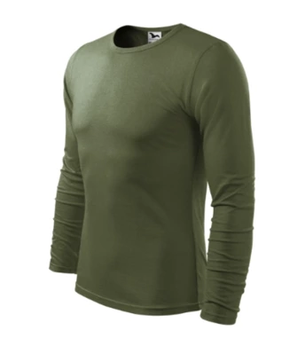 Tričko pánske FIT-T LS -  MALFINI - khaki