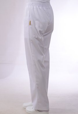 Nohavice na gumu Klara - dámske - biele (100% bavlna) VYROBENÉ NA SLOVENSKU
