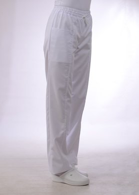 Nohavice na gumu Klara-dámske - biele (zmesový materiál) VYROBENÉ NA SLOVENSKU