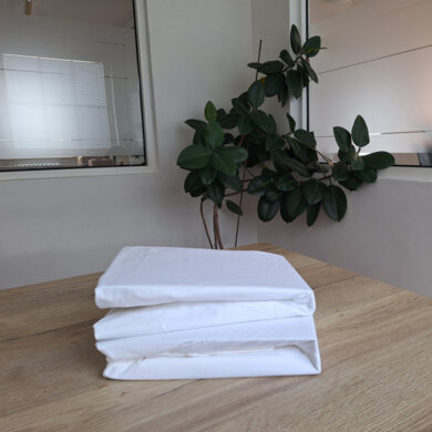Napínacia jersey plachta Lusiana s elastanom - 160x200cm - biela