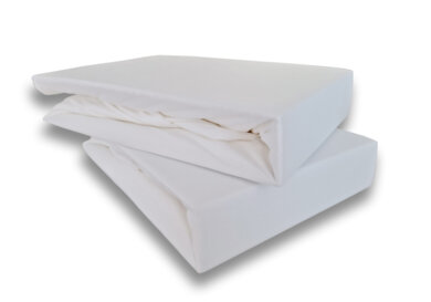 Napínacia jersey plachta Lusiana s elastanom - 160x200cm - biela