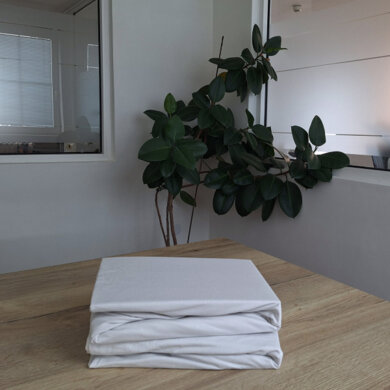 Napínacia jersey plachta Lusiana s elastanom - 160x200cm - sv.sivá