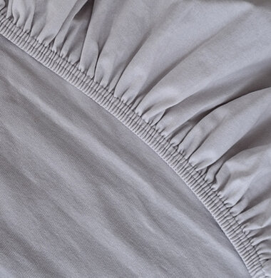Napínacia jersey plachta Lusiana s elastanom - 160x200cm - sv.sivá