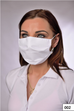 Antibakteriálne rúško s iónmi striebra B03- BORTEX, slovenský výrobok, dvojvrstvové-1.vrstva(100%bavlna), 2.vrstva (100%polyester s iónmi striebra)-biele 002