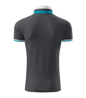 Polokošeľa pánska MALFINI - COLLAR UP - veľkosť 3XL (light anthracite)