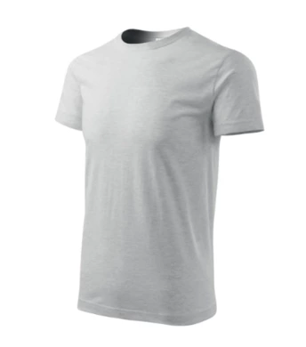 Pánske tričko BASIC - MALFINI - veľkosť 3XL (svetlo sivý melír)