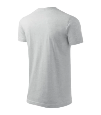 Pánske tričko BASIC - MALFINI - veľkosť 4XL (svetlo sivý melír)