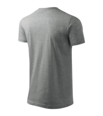 Pánske tričko BASIC - MALFINI - veľkosť 4XL (tmavo sivý melír)