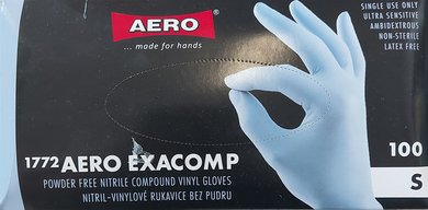 Jednorázové nitril-vinylové rukavice Aero 1772 (veľkosť S)