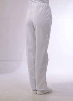 Nohavice na gumu biele dámske (100% bavlna) VYROBENÉ NA SLOVENSKU