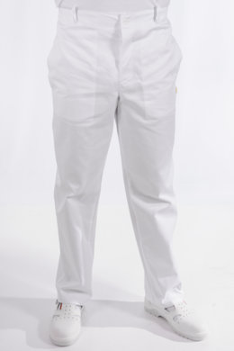 Nohavice na gumu biele -  pánske (100% bavlna) VYROBENÉ NA SLOVENSKU