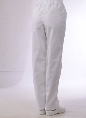 Nohavice na gumu biele  - dámske (zmesový materiál) VYROBENÉ NA SLOVENSKU