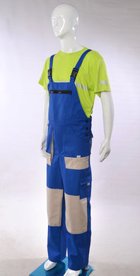 Nohavice trakové MAJSTER - modro-béžové - VYROBENÉ NA SLOVENSKU