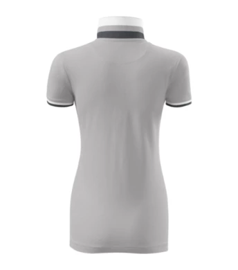 Polokošeľa dámska COLLAR UP (MALFINI) - strieborno sivá