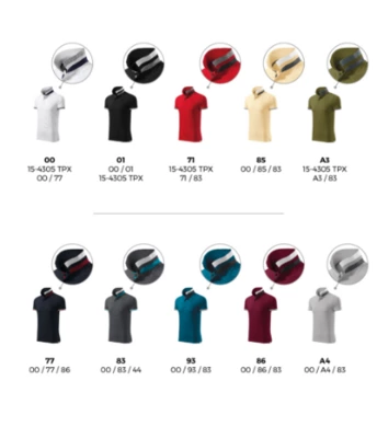 Polokošeľa pánska COLLAR UP (MALFINI) - strieborno sivá