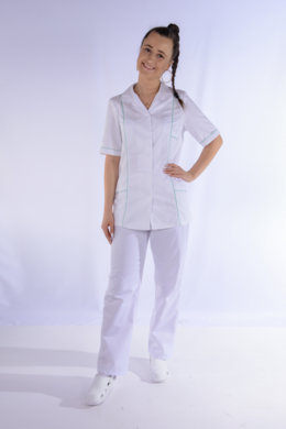 Rozhalenka členená - zelený lem  VYROBENÉ NA SLOVENSKU