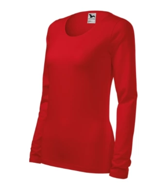 Tričko dámske SLIM (MALFINI) červené  (dlhý rukáv)