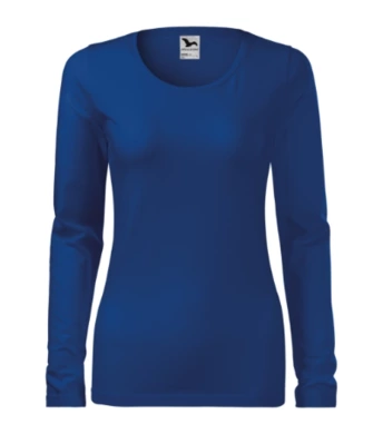 Tričko dámske SLIM (MALFINI) kráľovská modrá  (dlhý rukáv)