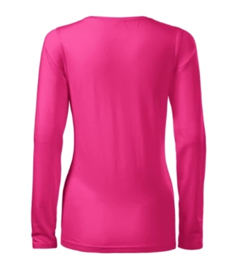 Tričko dámske SLIM (MALFINI) purpurové (dlhý rukáv)