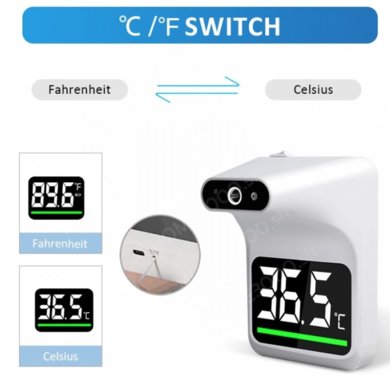 Bezkontaktný infračervený teplomer na stenu