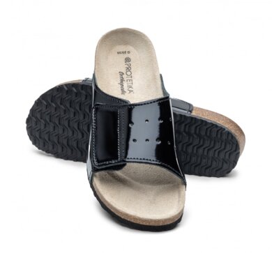 Šľapky Protetika -  pracovné  T56 - čierne lesklé