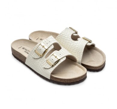 Šľapky Protetika -  pracovné T92-farebné - croco smotanová