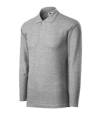 Polokošeľa pánska MALFINI - PIQUE POLO LS (tmavosivý melír)